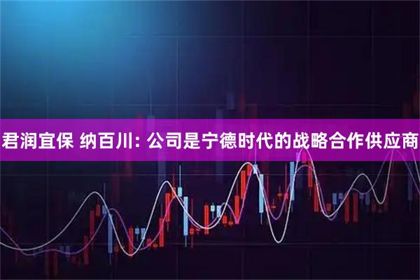 君润宜保 纳百川: 公司是宁德时代的战略合作供应商