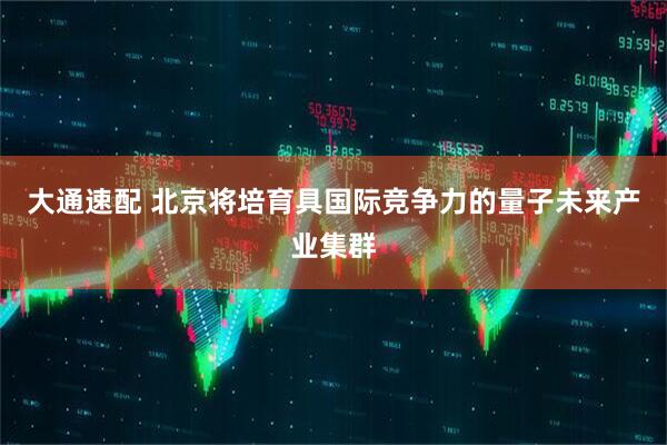 大通速配 北京将培育具国际竞争力的量子未来产业集群
